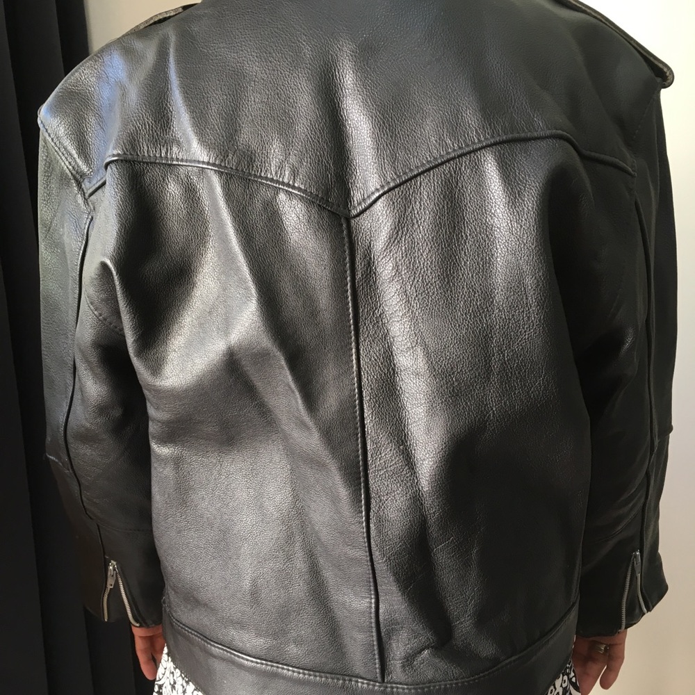 Authentic Leather Motorcycle Jacket. - image 4